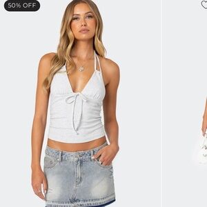 NWT Edikted Lanai Stripped halter top size Extra small